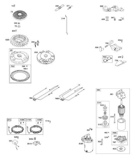 G - Volano, comandi, cablaggio, alternatore, dispositivo di avviamento B&S - 44 €¦ 44R577-0001-H1 brand Stihl